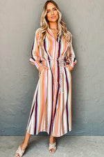 Maxi Jurk met Gestreept Patroon - Maxi Dresses - Jurkjes.co