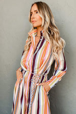 Maxi Jurk met Gestreept Patroon - Maxi Dresses - Jurkjes.co