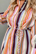 Maxi Jurk met Gestreept Patroon - Maxi Dresses - Jurkjes.co