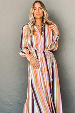 Maxi Jurk met Gestreept Patroon - Maxi Dresses - Jurkjes.co