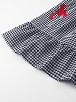 Maxi Jurk met Gingham en Bloemenborduurwerk - Group13 - Jurkjes.co