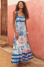 Maxi Jurk met Golfpatroon en A-lijn - Midi Dresses - Jurkjes.co