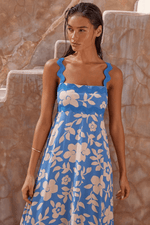 Maxi Jurk met Golfpatroon en A-lijn - Midi Dresses - Jurkjes.co