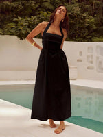 Maxi Jurk met Halterhals en Effen Kleur - Group1 - Jurkjes.co