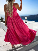 Maxi Jurk met Halterhals en Gelaagd Ontwerp - Group4 - Jurkjes.co