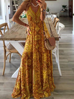 Maxi Jurk met Halterhals en Paisleyprint - Maxi Dresses - Jurkjes.co