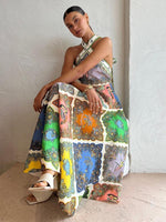 Maxi Jurk met Halterhals en Patchworkprint - Group9 - Jurkjes.co