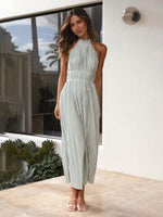 Maxi Jurk met Halterhals en Plooirok - Maxi Dresses - Jurkjes.co