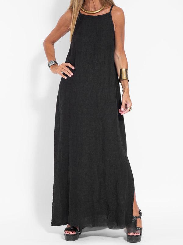 Maxi Jurk met Halterhals en Zijsplit - Maxi Dresses - Jurkjes.co