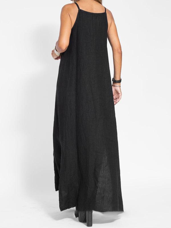Maxi Jurk met Halterhals en Zijsplit - Maxi Dresses - Jurkjes.co