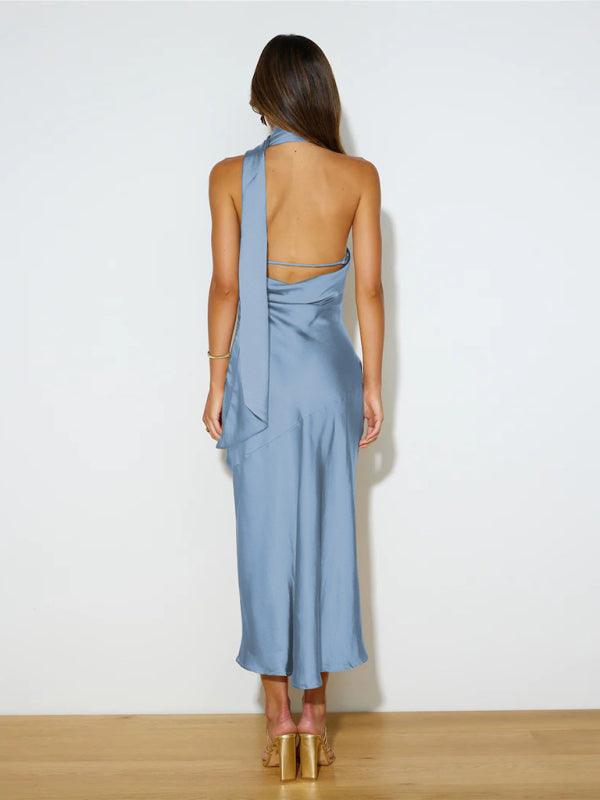 Maxi Jurk met Halterhals en Zijsplit - Maxi Dresses - Jurkjes.co