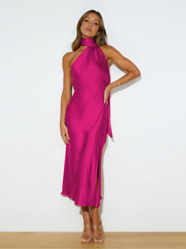 Maxi Jurk met Halterhals en Zijsplit - Maxi Dresses - Jurkjes.co