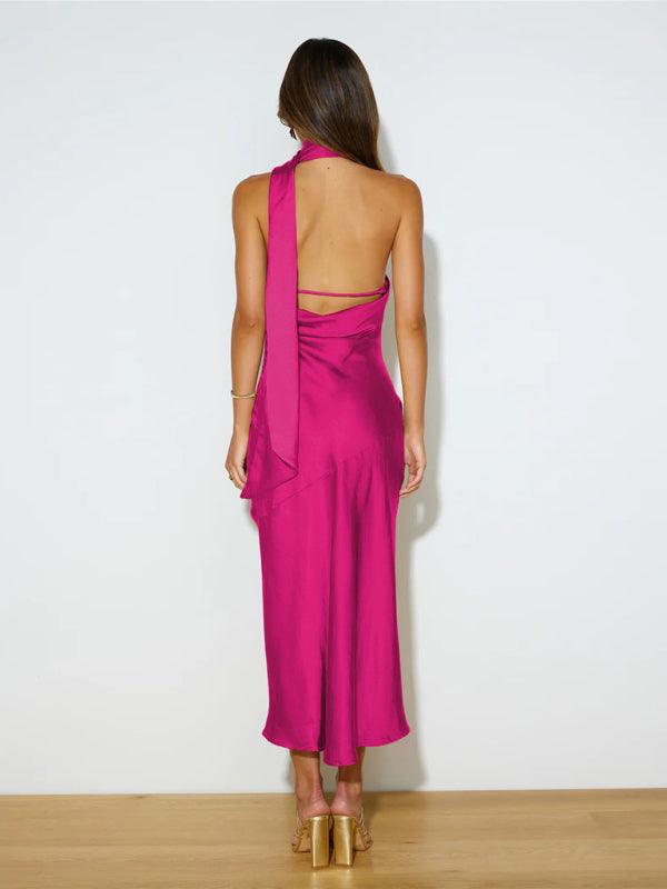 Maxi Jurk met Halterhals en Zijsplit - Maxi Dresses - Jurkjes.co