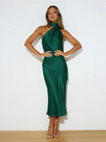 Maxi Jurk met Halterhals en Zijsplit - Maxi Dresses - Jurkjes.co