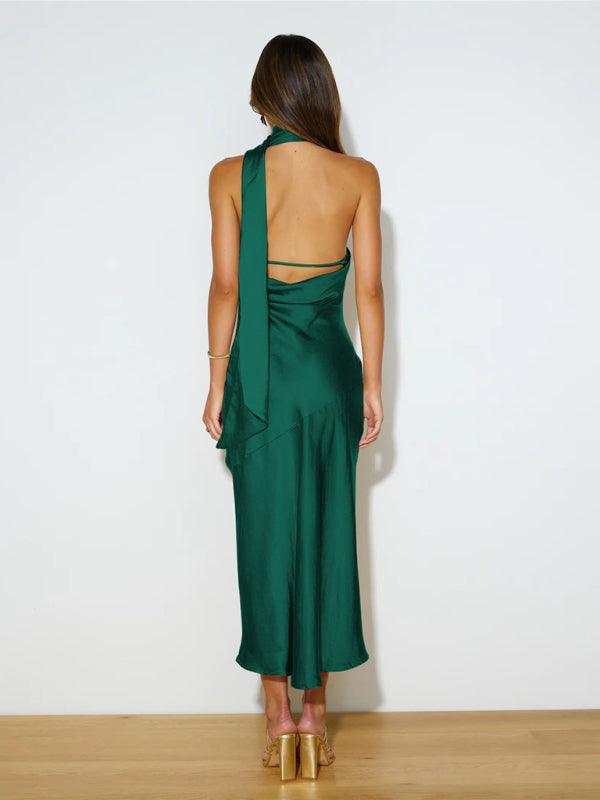 Maxi Jurk met Halterhals en Zijsplit - Maxi Dresses - Jurkjes.co