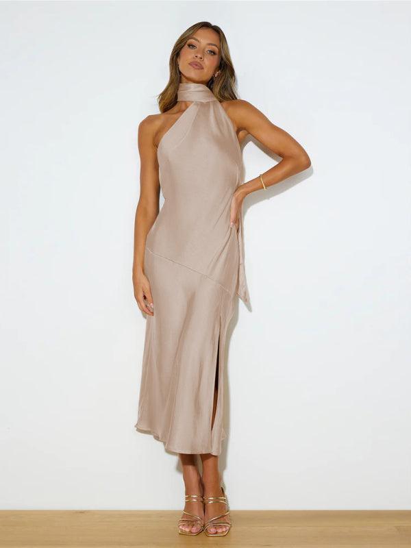 Maxi Jurk met Halterhals en Zijsplit - Maxi Dresses - Jurkjes.co