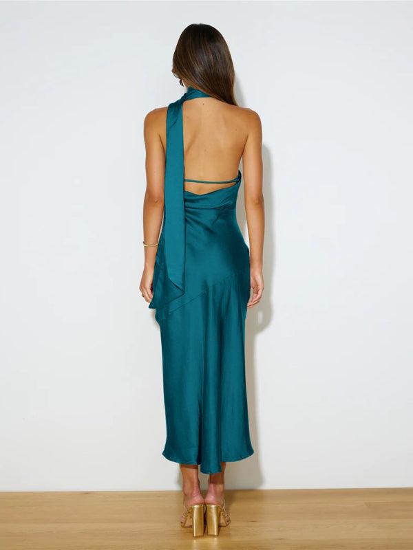 Maxi Jurk met Halterhals en Zijsplit - Maxi Dresses - Jurkjes.co