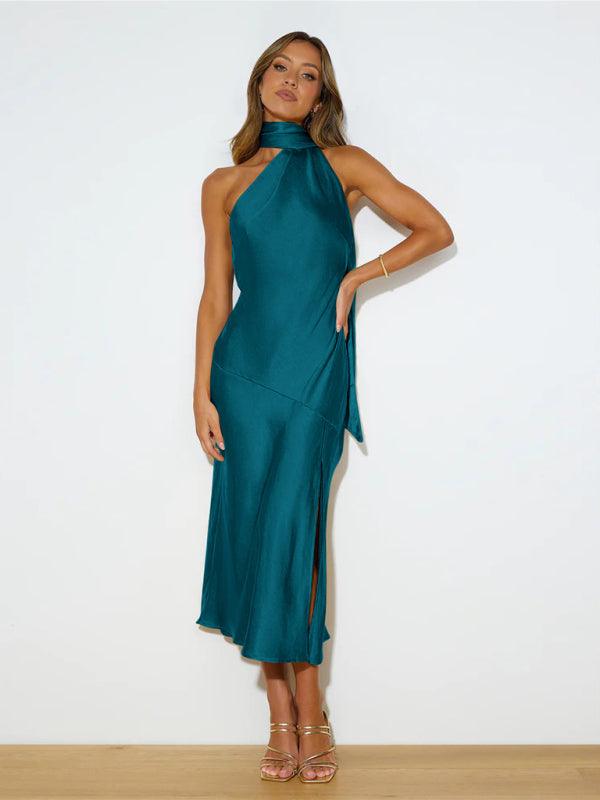 Maxi Jurk met Halterhals en Zijsplit - Maxi Dresses - Jurkjes.co