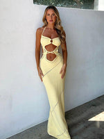 Maxi Jurk met Halterneck en Gehaakt Ontwerp - Group13 - Jurkjes.co