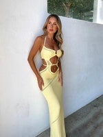 Maxi Jurk met Halterneck en Gehaakt Ontwerp - Group13 - Jurkjes.co