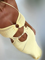 Maxi Jurk met Halterneck en Gehaakt Ontwerp - Group13 - Jurkjes.co