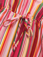 Maxi Jurk met Halterneck en Gestreept Patroon - Group12 - Jurkjes.co