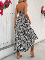 Maxi Jurk met Halternek en Bloemenprint - Maxi Dresses - Jurkjes.co