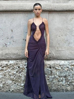 Maxi Jurk met Halternek en Dierenprint - Maxi Dresses - Jurkjes.co