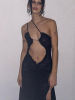 Maxi Jurk met Halternek en Dierenprint - Maxi Dresses - Jurkjes.co