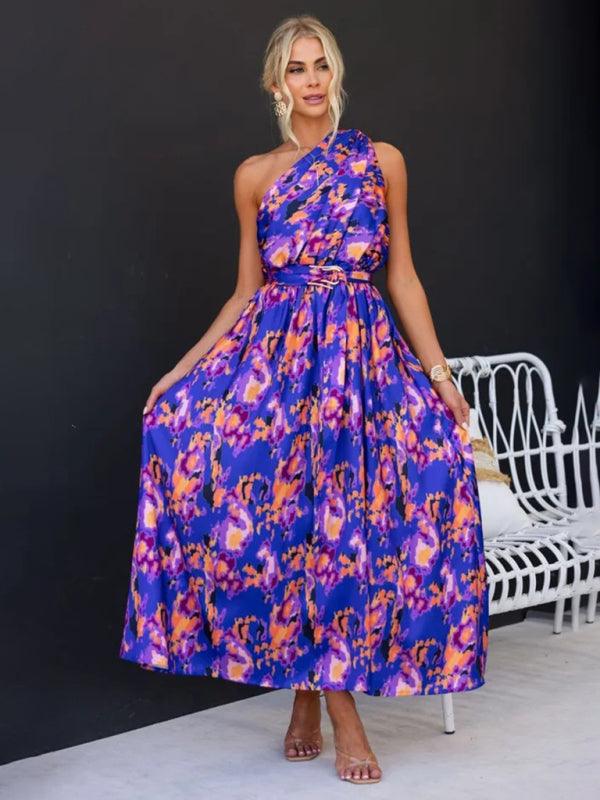 Maxi Jurk met Halternek en Effen Design - Maxi Dresses - Jurkjes.co