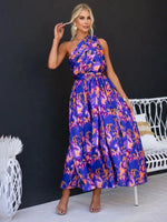 Maxi Jurk met Halternek en Effen Design - Maxi Dresses - Jurkjes.co