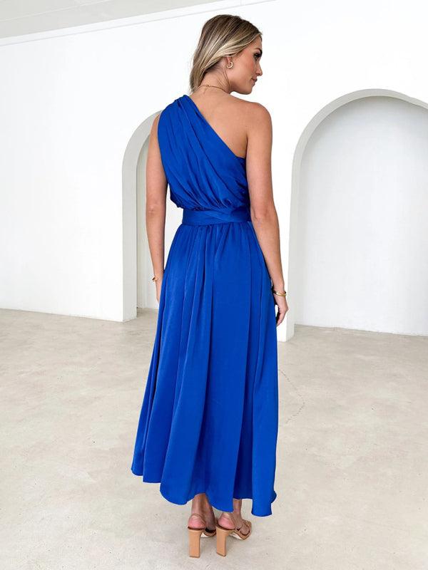 Maxi Jurk met Halternek en Effen Design - Maxi Dresses - Jurkjes.co