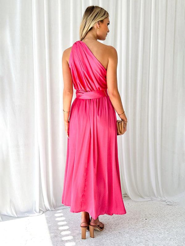Maxi Jurk met Halternek en Effen Design - Maxi Dresses - Jurkjes.co