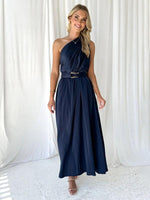 Maxi Jurk met Halternek en Effen Design - Maxi Dresses - Jurkjes.co