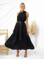 Maxi Jurk met Halternek en Effen Design - Maxi Dresses - Jurkjes.co