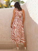 Maxi Jurk met Halternek en Effen Design - Maxi Dresses - Jurkjes.co