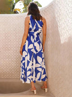 Maxi Jurk met Halternek en Effen Design - Maxi Dresses - Jurkjes.co