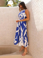 Maxi Jurk met Halternek en Effen Design - Maxi Dresses - Jurkjes.co