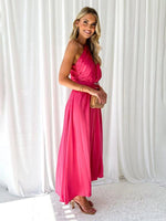 Maxi Jurk met Halternek en Effen Design - Maxi Dresses - Jurkjes.co