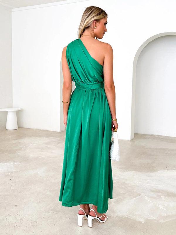 Maxi Jurk met Halternek en Effen Design - Maxi Dresses - Jurkjes.co