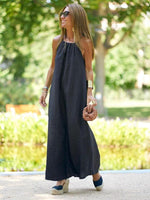 Maxi Jurk met Halternek en Effen Design - Maxi Dresses - Jurkjes.co