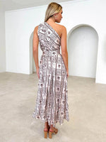 Maxi Jurk met Halternek en Effen Design - Maxi Dresses - Jurkjes.co