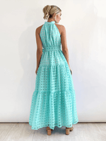 Maxi Jurk met Halternek en Geometrisch Patroon - Maxi Dresses - Jurkjes.co