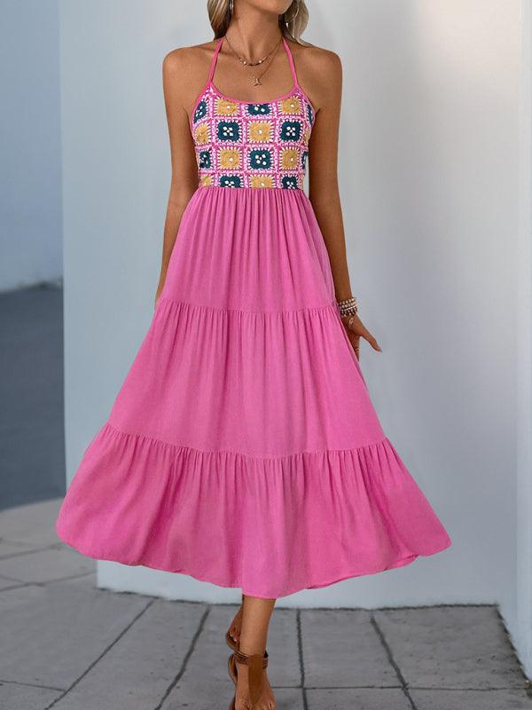 Maxi Jurk met Halternek en Stijlvol Design - Maxi Dresses - Jurkjes.co