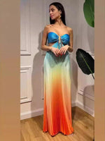 Maxi Jurk met Halternek en Verlooppatroon - Maxi Dresses - Jurkjes.co