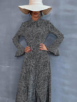 Maxi Jurk met Hoge Hals en Bloemenprint - Group11 - Jurkjes.co