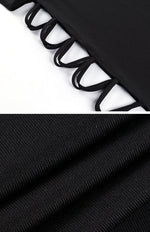 Maxi Jurk met Hoge Hals en Cut-out Details - Midi Dresses - Jurkjes.co