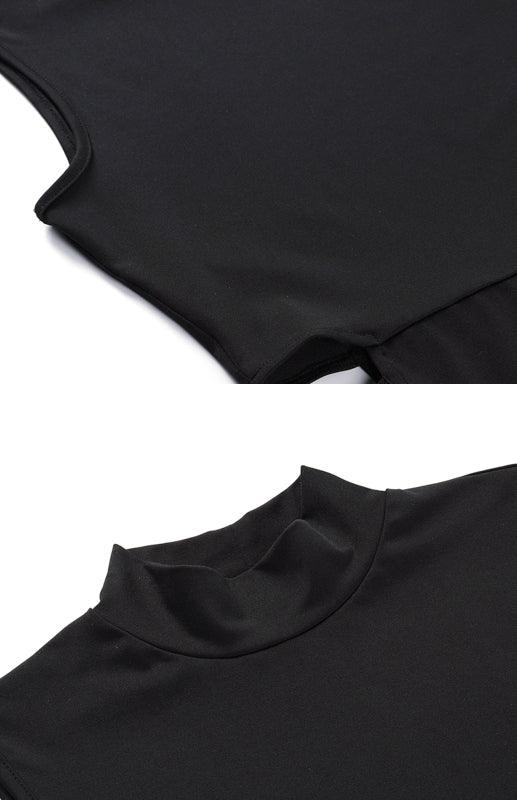 Maxi Jurk met Hoge Hals en Cut-out Details - Midi Dresses - Jurkjes.co