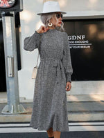 Maxi Jurk met Hoge Hals en Dierenprint - Group5 - Jurkjes.co