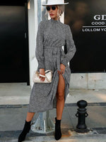 Maxi Jurk met Hoge Hals en Dierenprint - Group5 - Jurkjes.co